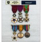 ABL ZEER ZELDZAME MEDAILLES VAN DE MAJOR MANSART ORIGINELE, Verzamelen, Verzenden, Landmacht, Lintje, Medaille of Wings