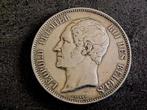BELGIË 5 FRANK 1865 LEOPOLD I ZILVER, Zilver, Ophalen of Verzenden, Losse munt, Zilver