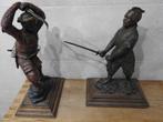 2 bronzen samoerai krijgers, +- 45 cm hoog, + 6 kg, Enlèvement