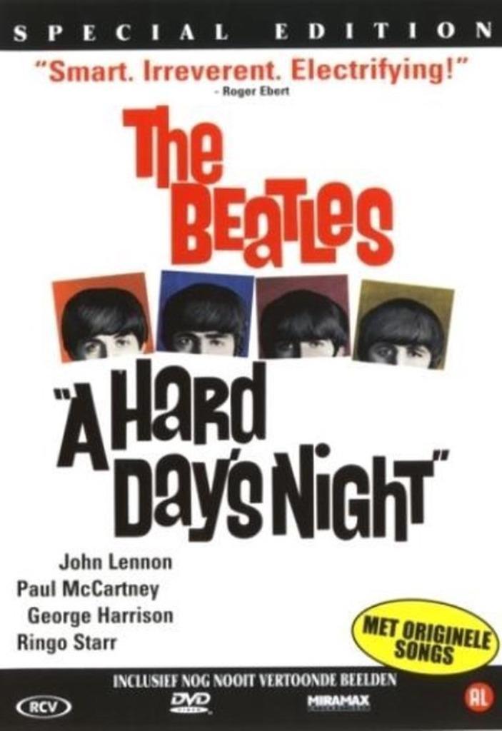 A Hard Day's Night met The Beatles, Cd's en Dvd's, Dvd's | Klassiekers, Zo goed als nieuw, Overige genres, 1960 tot 1980, Alle leeftijden