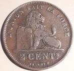 BELGIQUE : 2 CENTIMES 1909/1905 ? FR, Bronze, Envoi, Monnaie en vrac