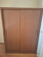 Vintage kleerkast met schuifdeuren, Ophalen, Gebruikt, 100 tot 150 cm, Met hangruimte