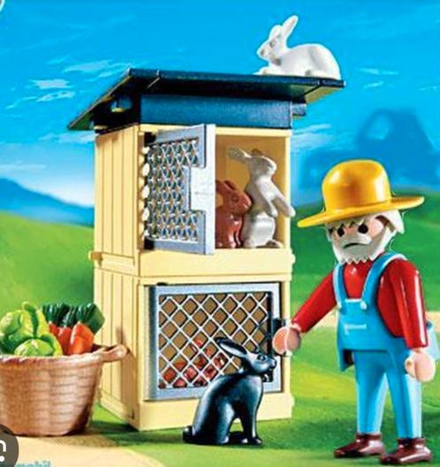 Playmobil 4491 konijnenhok met boer KOMPLEET, Enfants & Bébés, Jouets | Playmobil, Comme neuf, Enlèvement ou Envoi
