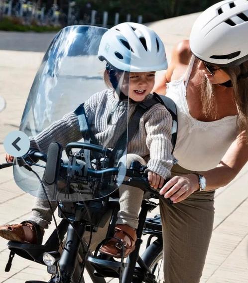 Handige Urban-Iki fietsstoel met windscherm., Vélos & Vélomoteurs, Accessoires vélo | Sièges de vélo, Comme neuf, Enlèvement
