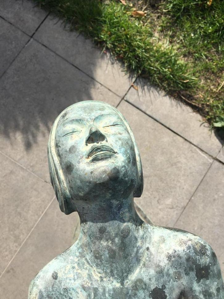 bronzen beeld art deco, Antiek en Kunst, Curiosa en Brocante, Ophalen
