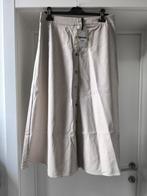 Lange leren rok beige maat 40, Enlèvement ou Envoi, Taille 38/40 (M), Beige