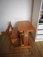 Houten schoolbank met kinderbureau in oude stijl, Huis en Inrichting, Bureaus, Ophalen of Verzenden, Bureau