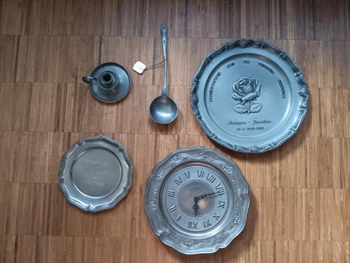 Set tinnen objecten, Antiek en Kunst, Antiek | Tin, Ophalen of Verzenden