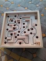 Wooden maze game, labyrint met 2 metalen balletjes, Hobby en Vrije tijd, Ophalen of Verzenden, Zo goed als nieuw