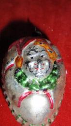 Oude glazen kerstbal clowntje, Diversen, Kerst, Ophalen of Verzenden, Gebruikt