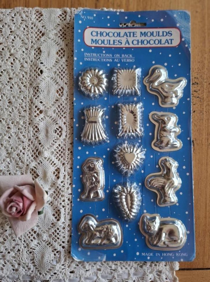12 Mini chocolade vormpjes in de originele verpakking, Antiek en Kunst, Curiosa en Brocante, Ophalen of Verzenden