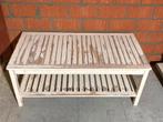 Geschilderd teakhouten tafeltje, Tuin en Terras, Ophalen, Gebruikt, X, X