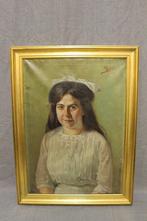 HST gesigneerd - vrouwenportret, Ophalen of Verzenden