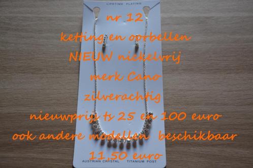 12. Juweelset : ketting en oorbellen , NIEUW , verzending in, Handtassen en Accessoires, Kettingen, Nieuw, Overige materialen