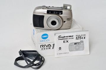 Minolta RIVA Zoom 125 EX + gebruikershandleiding. (Zilver) beschikbaar voor biedingen