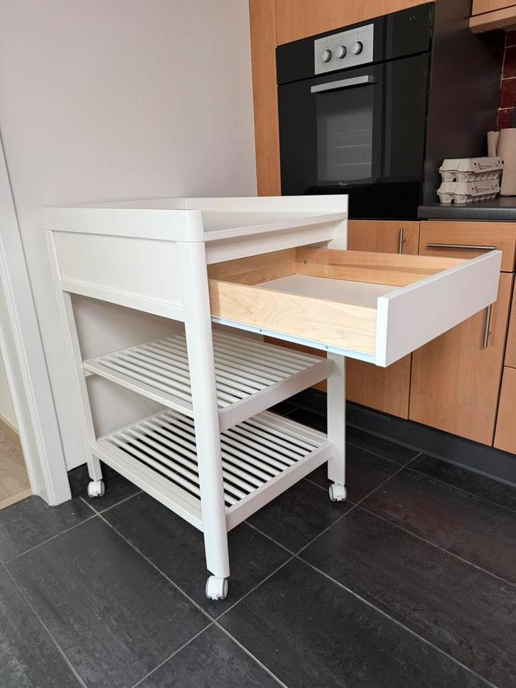 Baby verzorgingstafel Lukas wit, Kinderen en Baby's, Badjes en Verzorging, Zo goed als nieuw, Ophalen