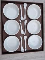 6x Apero/soep kommetjes met lepels, Huis en Inrichting, Ophalen, Zo goed als nieuw