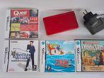 Nintendo DS Lite rouge avec chargeur et divers jeux, Rouge, Enlèvement ou Envoi, Utilisé, Avec jeux