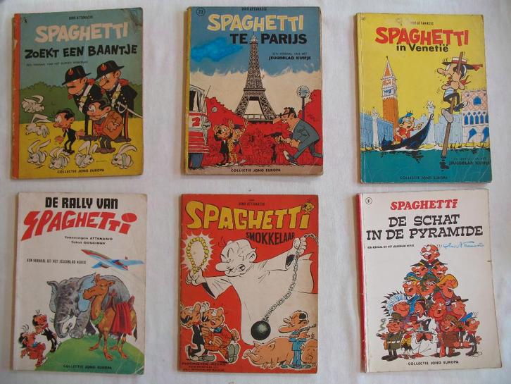 Spaghetti, 1ste druk 1961 - 1985, Boeken, Stripverhalen, Meerdere stripboeken, Ophalen of Verzenden