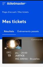 2 places Justice ce soir Bxl - ING arena, Twee personen, December