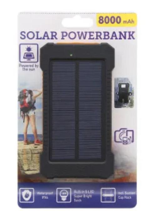8000mAh draagbare USB-oplader zonne-energiebank, Telecommunicatie, Powerbanks, Nieuw, Ophalen of Verzenden