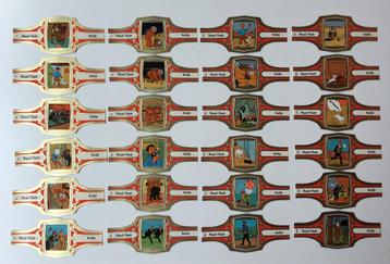 Kuifje sigarenbanden royal flush rood compleet 24 stuks new beschikbaar voor biedingen