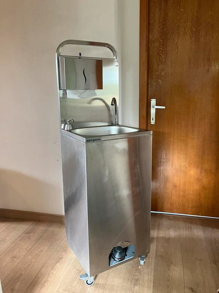 Mobiele wastafel inox, Huis en Inrichting, Keuken | Keukenelementen, Zo goed als nieuw, Ophalen