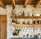 Eiken wandplank - zwevende wandplanken - Barnwood hout!, Ophalen of Verzenden, Zo goed als nieuw