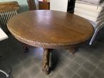 Massief eiken eetkamerset – tafel + 4 stoelen, Ophalen, Gebruikt, Neo-renaissance, 4 tot 6 stoelen