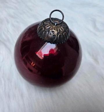 Grande boule de sorcière de Noël ancienne en verre bordeaux, Divers, Noël, Enlèvement ou Envoi, Comme neuf