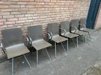 6 Arco Mikado stoelen, Huis en Inrichting, Ophalen, Gebruikt, Metaal, Grijs