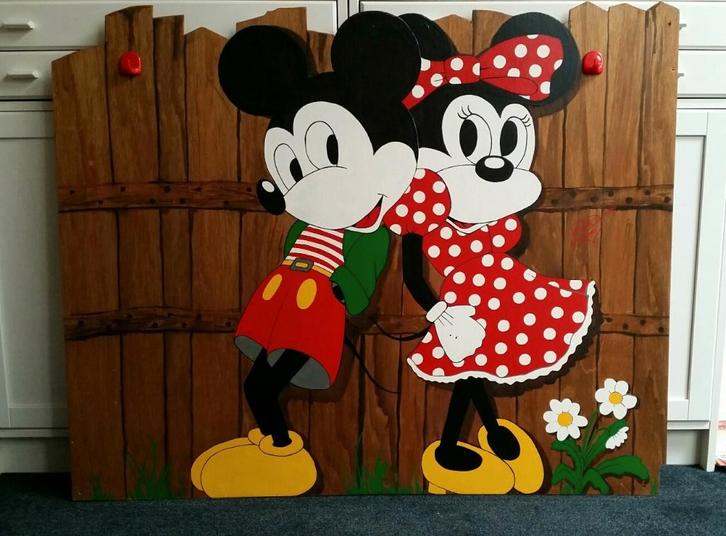 Decoratief paneel Micky en Mini mouse, Huis en Inrichting, Woonaccessoires | Wanddecoraties, Zo goed als nieuw, Ophalen