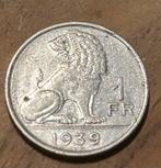 1 franc 1939 Léopold flamand français 3, Timbres & Monnaies, Monnaies | Belgique, Enlèvement ou Envoi