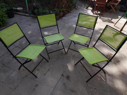 Prachtige tuinstoelen, Tuin en Terras, Tuinstoelen, Zo goed als nieuw, Metaal, Inklapbaar, Ophalen