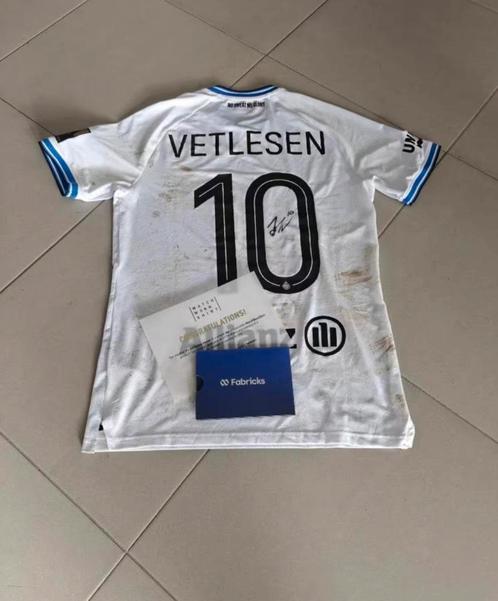 Club Brugge matchwornshirt Hugo Vetlessen met certificaat, Verzamelen, Sportartikelen en Voetbal, Zo goed als nieuw, Shirt, Ophalen of Verzenden