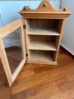 Vitrinekastje in grenen, Huis en Inrichting, Ophalen, Minder dan 50 cm, Minder dan 100 cm, Grenenhout