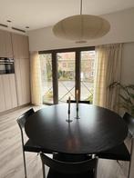 Ronde eettafel - zwart, Huis en Inrichting, Tafels | Eettafels, Ophalen, Zo goed als nieuw, Rond
