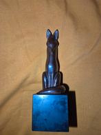 Massief bronzen sculptuur van Willy Kreitz dierenkat, Antiek en Kunst, Kunst | Beelden en Houtsnijwerken, Ophalen