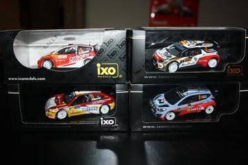 4 x 1:43 ixo D.Sordo rally WRC. beschikbaar voor biedingen