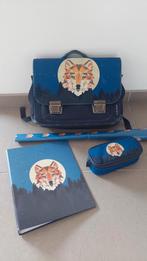 Jeune premier Boekentas pennenzak map en kaftpapier, Handtassen en Accessoires, Ophalen, Gebruikt, Aktetas of Boekentas