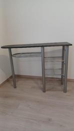 Smal tafeltje met legplanken onder, Huis en Inrichting, Ophalen, Overige materialen, Gebruikt, 100 tot 150 cm