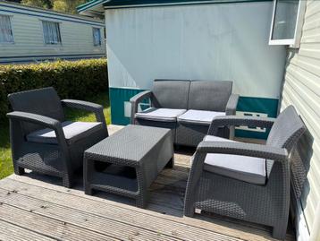 Ensemble de mobilier de jardin Keter anthracite, Jardin & Terrasse, Ensembles de jardin, Salons de jardin, Synthétique, Utilisé