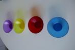 4 bols colorés vintage pour 1 euro ensemble, Maison & Meubles, Uni, Autres matériaux, Utilisé, Enlèvement ou Envoi