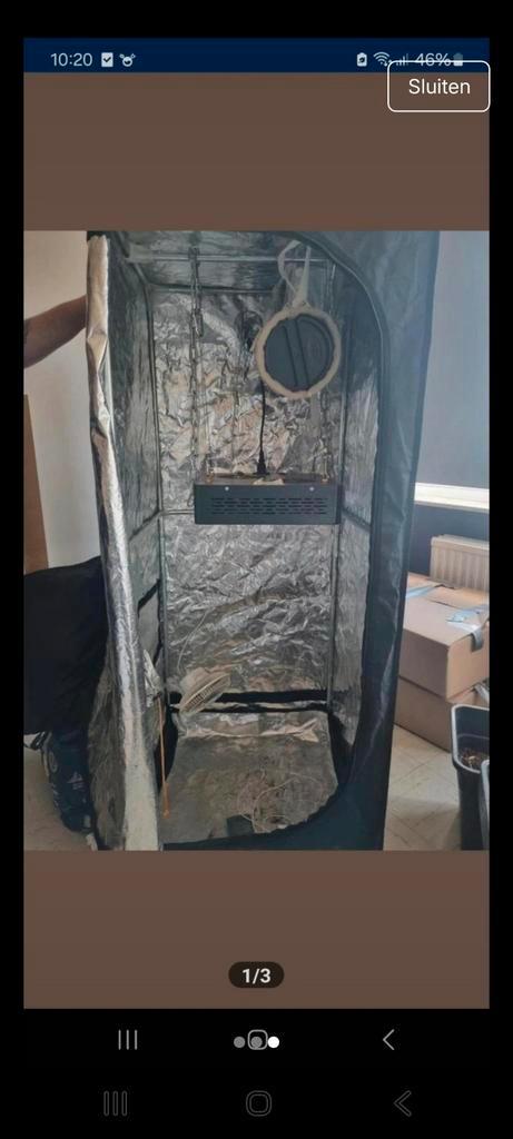 Kweektent met kweeklamp 750watt, Dieren en Toebehoren, Vogels | Hokken en Kooien, Zo goed als nieuw, Ophalen