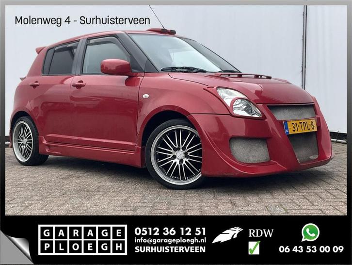 Suzuki Swift 1.3 Red Chili Vibe Airco Body-Kit Uniek UITSTRA, Auto's, Suzuki, Bedrijf, Swift, ABS, Airbags, Airconditioning, Alarm
