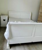 Bed, Huis en Inrichting, Slaapkamer | Bedden, 180 cm, 220 cm, Wit, Zo goed als nieuw