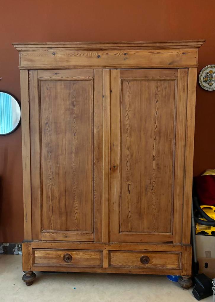 Prachtige pitch pine ruime kast., Huis en Inrichting, Kasten | Kleerkasten, Ophalen