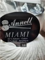 Annell - MIAMI breigaren - 4 stuks + rest - WIT, Hobby en Vrije tijd, Breien en Haken, Verzenden, Nieuw, Breien