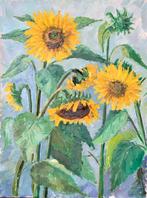 Schilderij met zonnebloemen, Antiek en Kunst, Kunst | Schilderijen | Klassiek, Ophalen