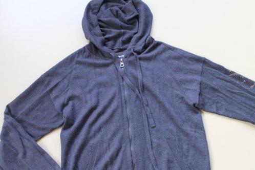 Donkerblauw gemeleerde hoodie met strass Zadig & Voltaire, Kleding | Dames, Truien en Vesten, Gedragen, Maat 34 (XS) of kleiner